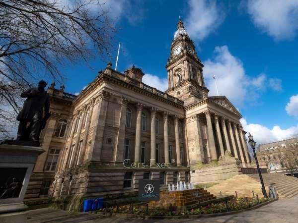 Bolton Town Hall on a sunny day
